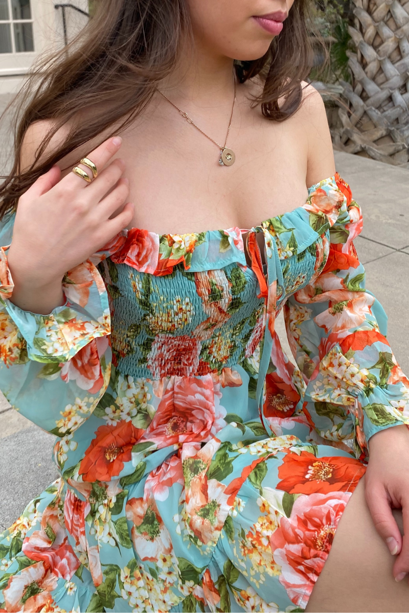 Sage Kristin Floral Dress