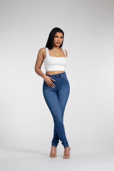 Classic High Waist Jean (Medium Wash)