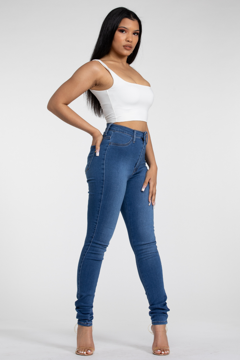 Classic High Waist Jean (Medium Wash)