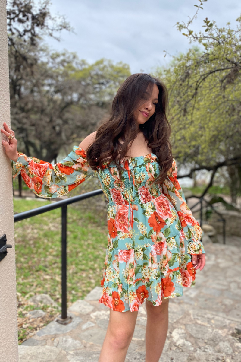 Sage Kristin Floral Dress